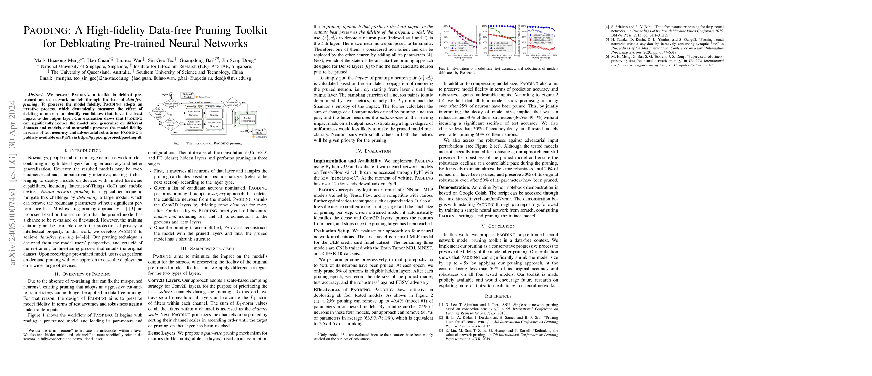 Thumbnail for PAODING: A High-fidelity Data-free Pruning Toolkit for Debloating
  Pre-trained Neural Networks