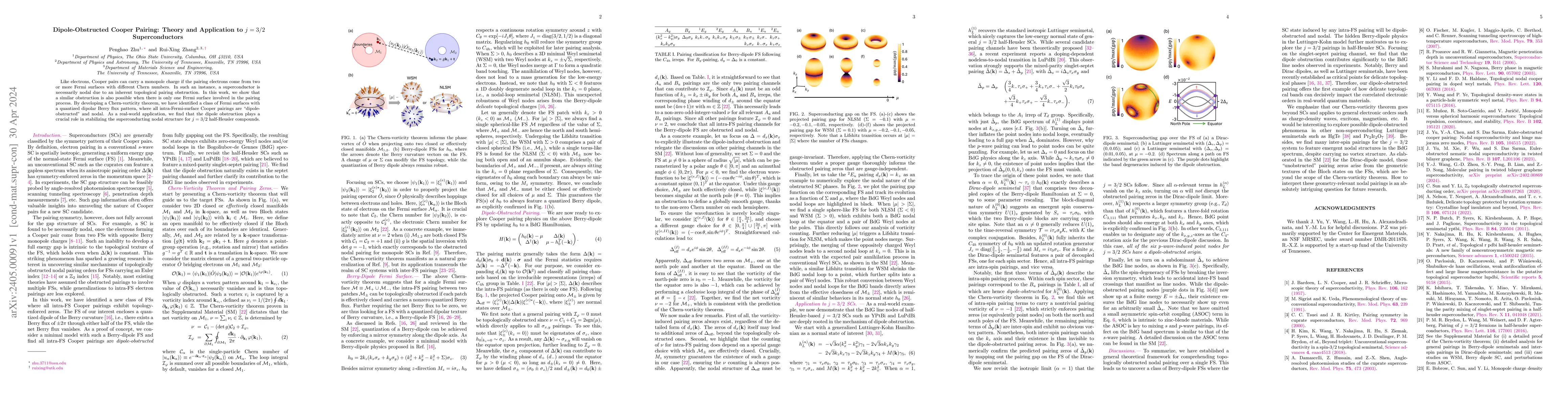 Thumbnail for Dipole-Obstructed Cooper Pairing: Theory and Application to $j=3/2$
  Superconductors