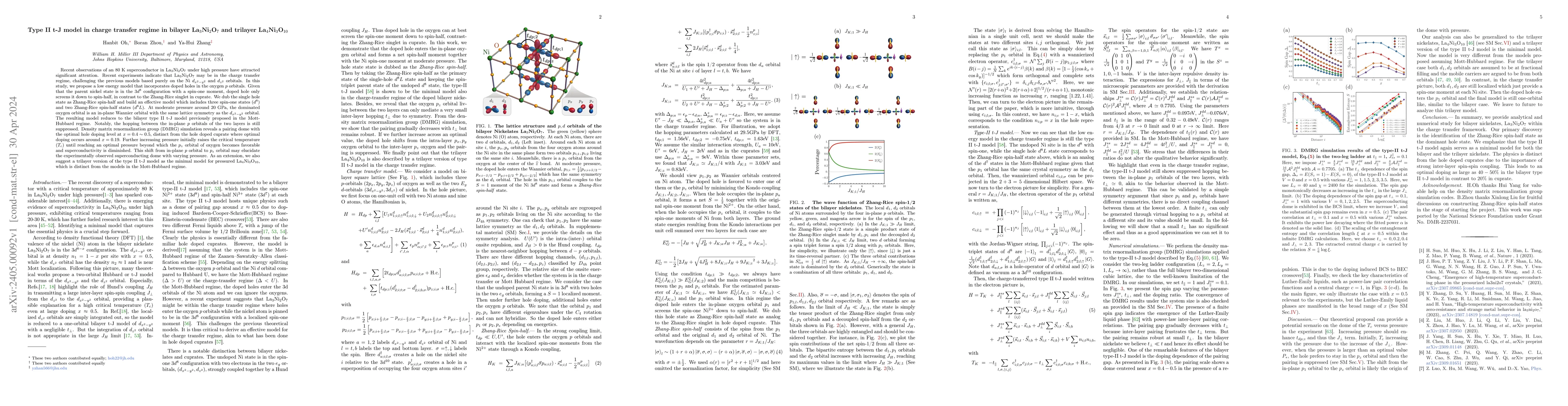 Thumbnail for Type II t-J model in charge transfer regime in bilayer La$_3$Ni$_2$O$_7$
  and trilayer La$_4$Ni$_3$O$_{10}$