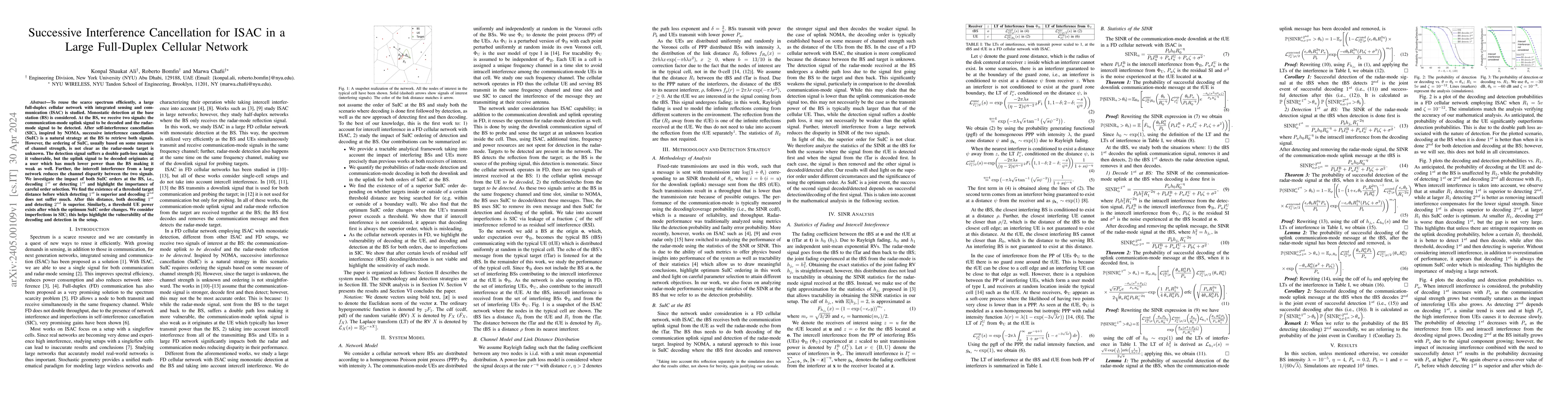 Thumbnail for Successive Interference Cancellation for ISAC in a Large Full-Duplex
  Cellular Network