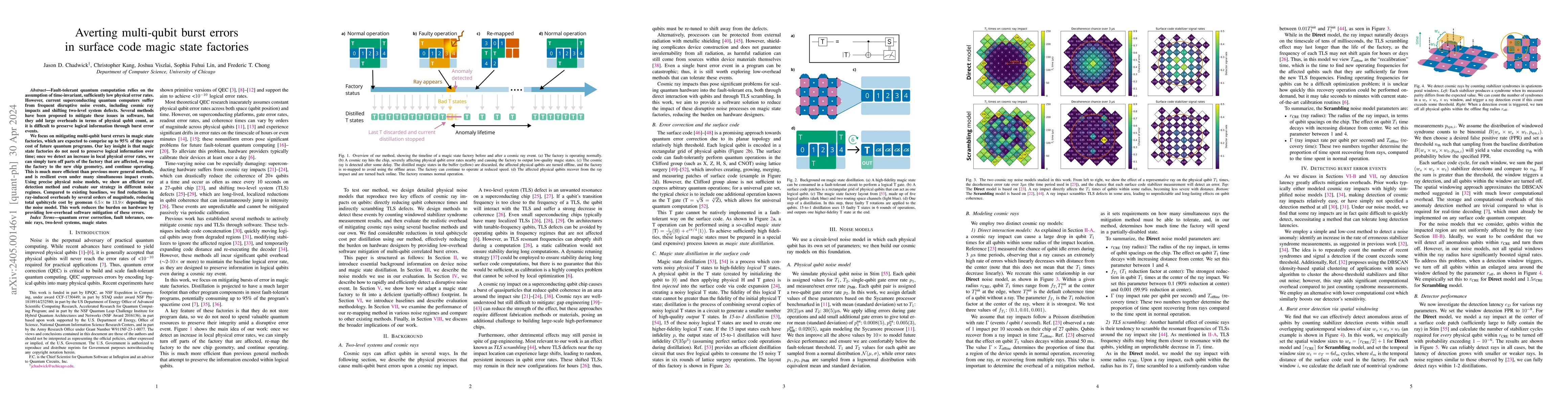 Thumbnail for Averting multi-qubit burst errors in surface code magic state factories