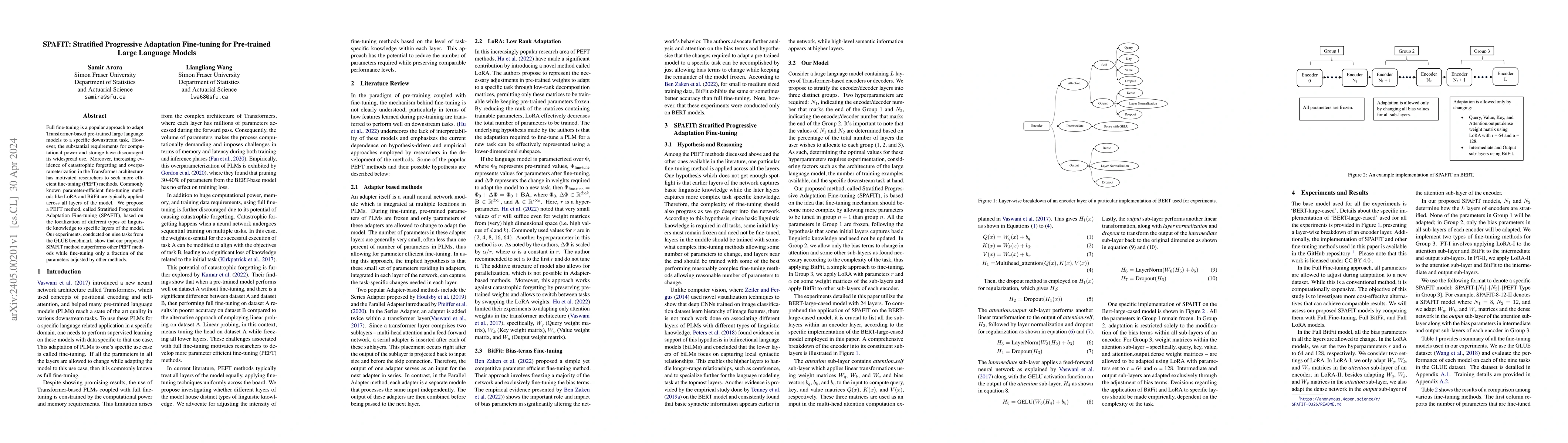 Thumbnail for SPAFIT: Stratified Progressive Adaptation Fine-tuning for Pre-trained
  Large Language Models