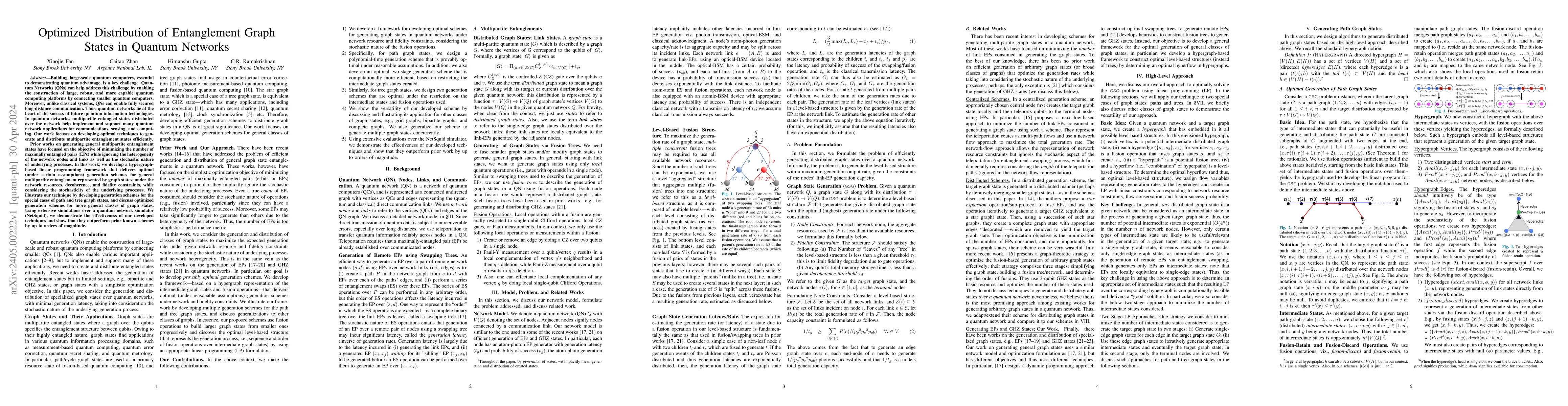 Thumbnail for Optimized Distribution of Entanglement Graph States in Quantum Networks