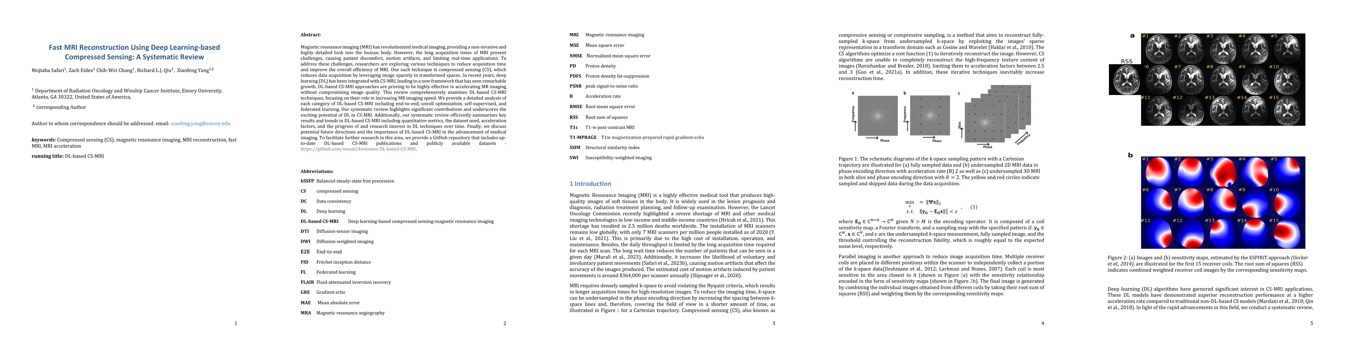 Thumbnail for Fast MRI Reconstruction Using Deep Learning-based Compressed Sensing: A
  Systematic Review