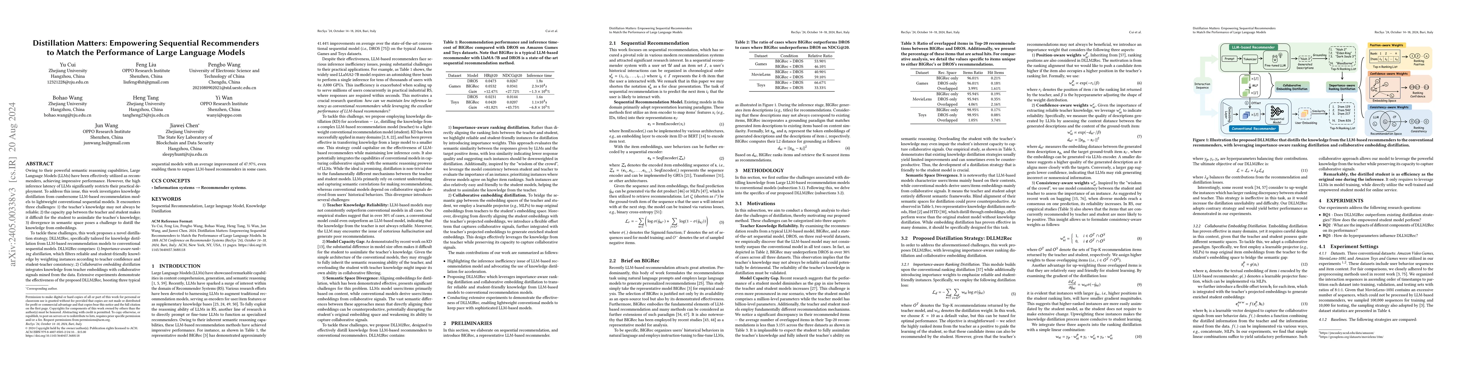 Thumbnail for Distillation Matters: Empowering Sequential Recommenders to Match the
  Performance of Large Language Model