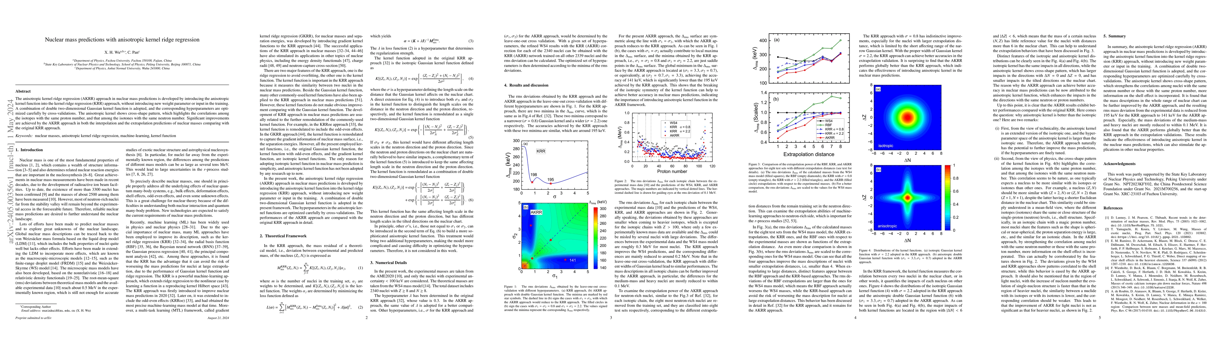 Thumbnail for Nuclear mass predictions with anisotropic kernel ridge regression