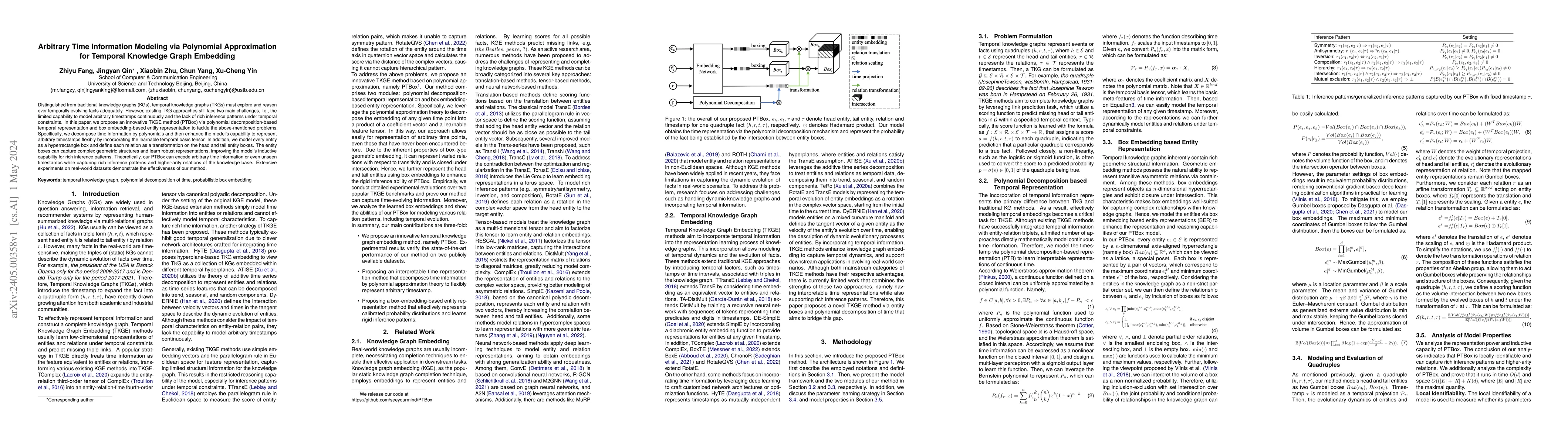 Thumbnail for Arbitrary Time Information Modeling via Polynomial Approximation for
  Temporal Knowledge Graph Embedding