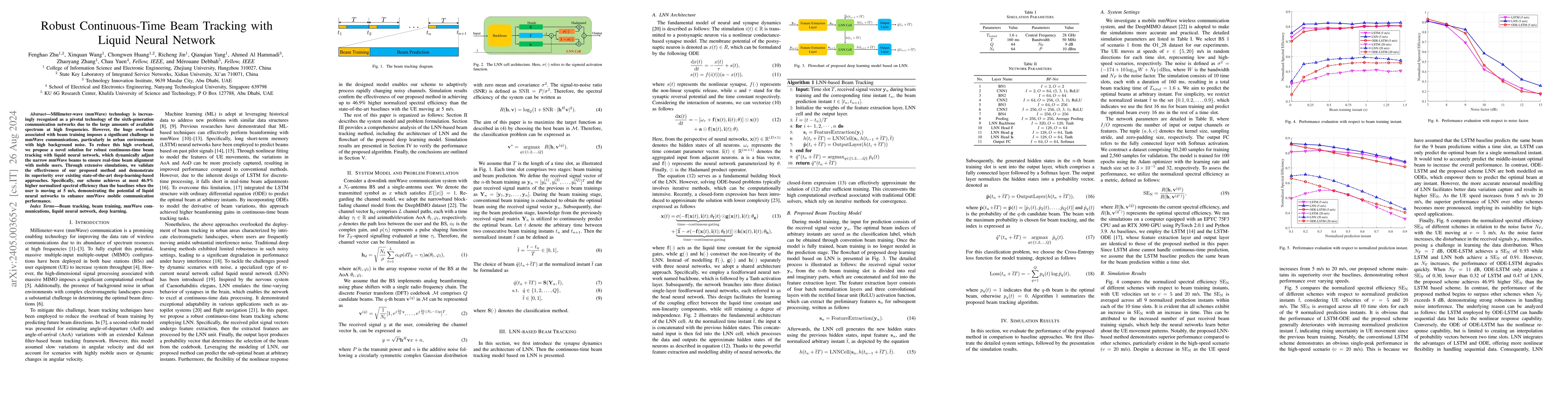 Thumbnail for Robust Continuous-Time Beam Tracking with Liquid Neural Network