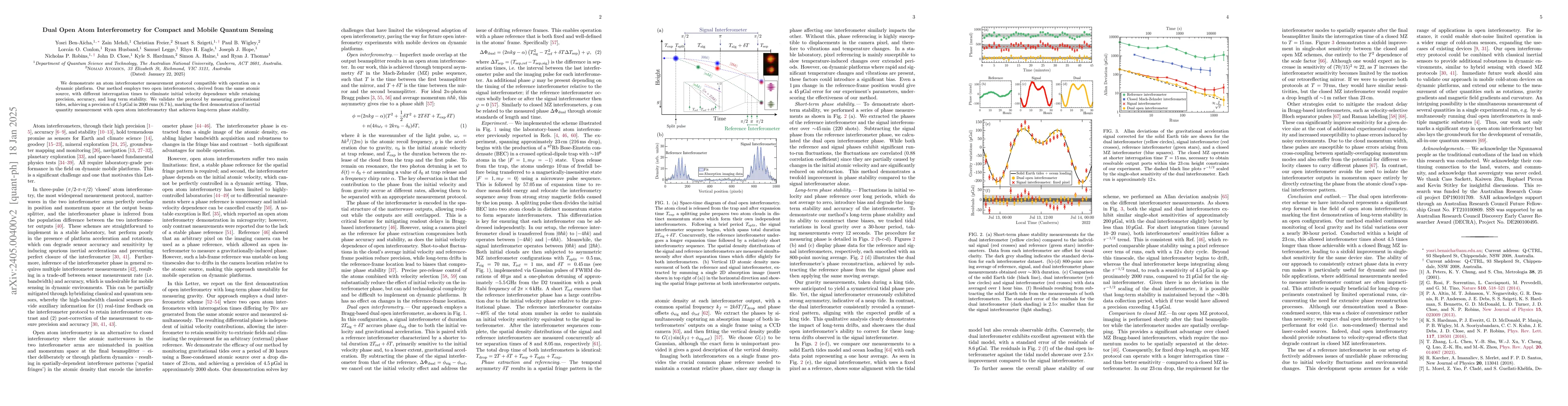 Thumbnail for A Dual Open Atom Interferometer for Compact, Mobile Quantum Sensing