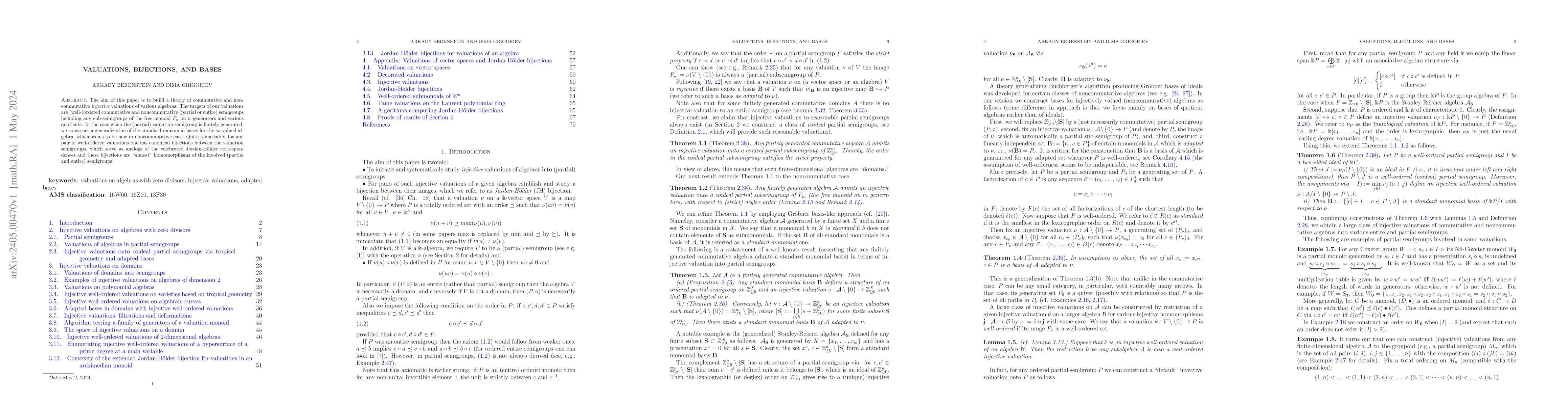Thumbnail for Valuations, bijections, and bases
