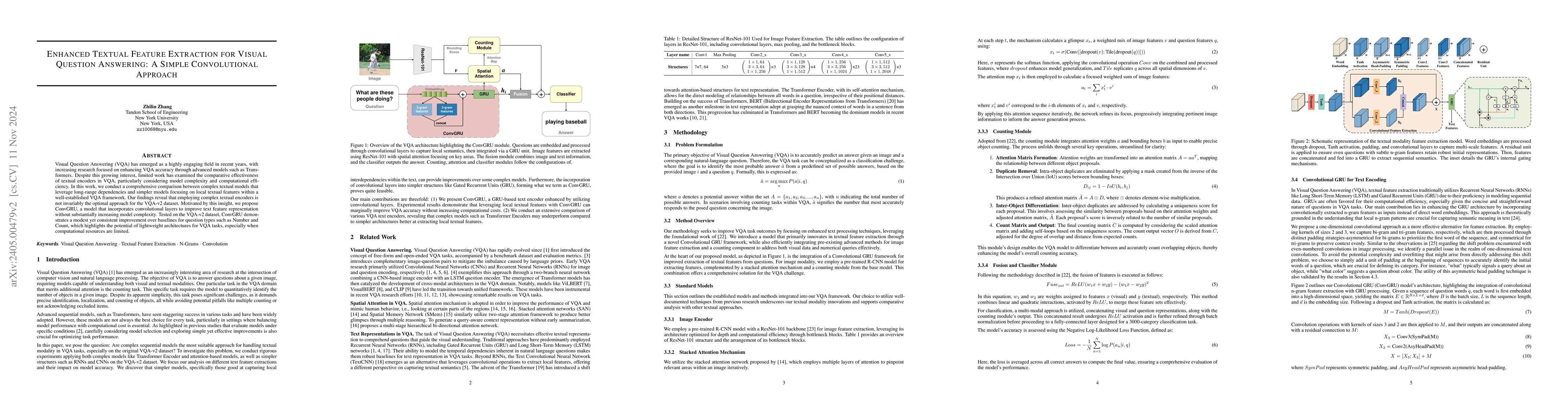 Thumbnail for Enhanced Visual Question Answering: A Comparative Analysis and Textual
  Feature Extraction Via Convolutions