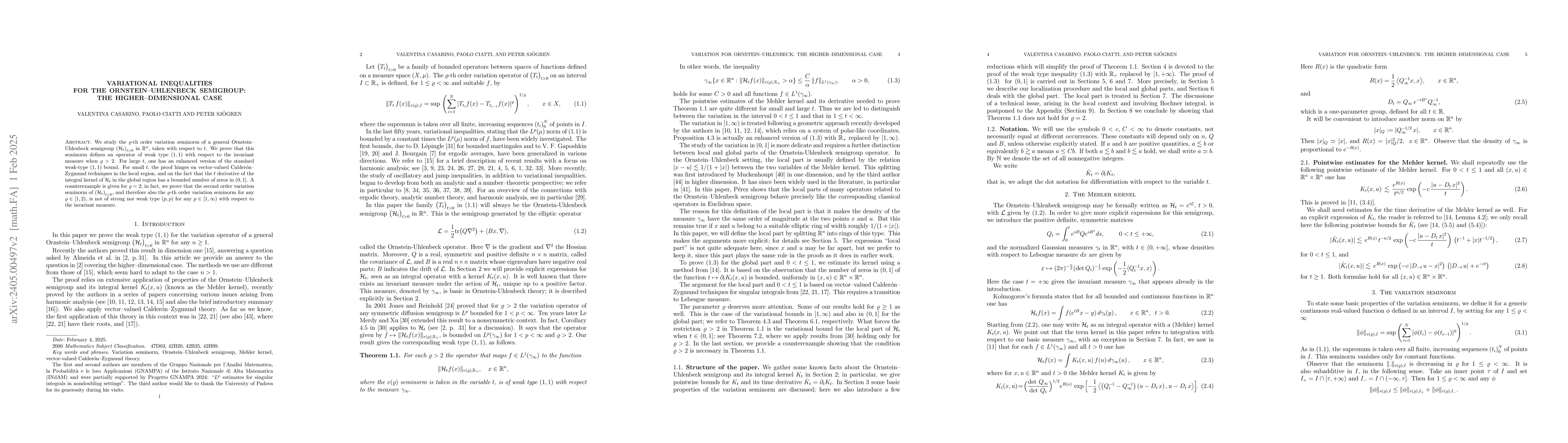 Thumbnail for Variational inequalities for the Ornstein--Uhlenbeck semigroup: the
  higher--dimensional case