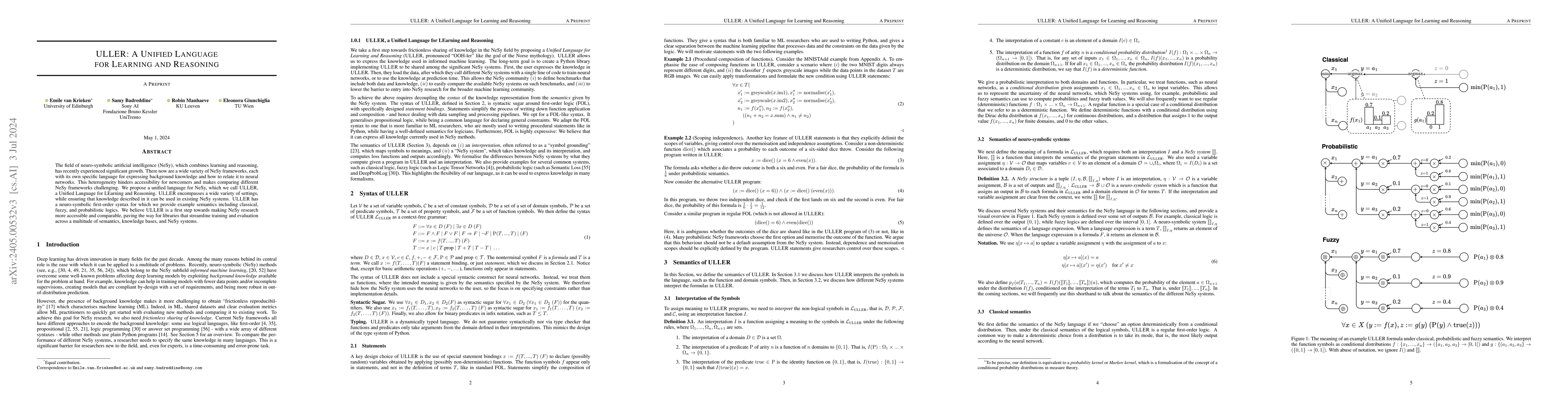 Thumbnail for ULLER: A Unified Language for Learning and Reasoning