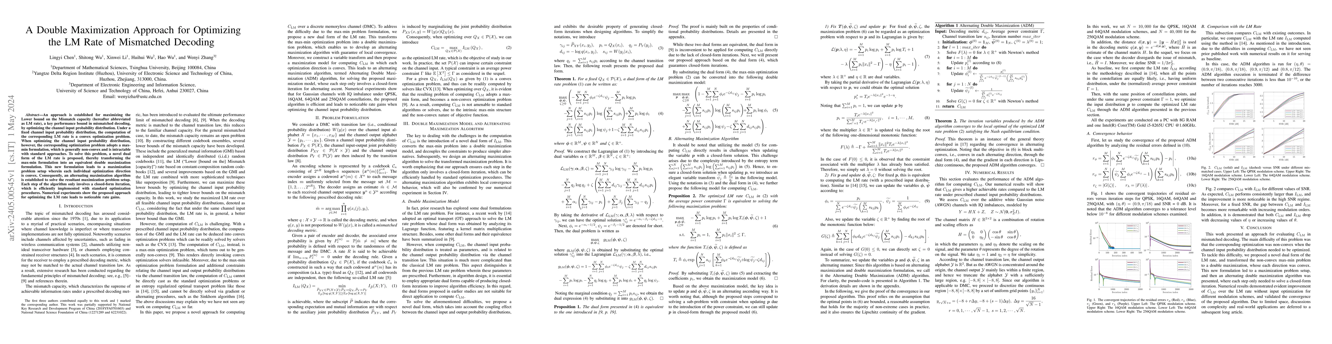 Thumbnail for A Double Maximization Approach for Optimizing the LM Rate of Mismatched
  Decoding