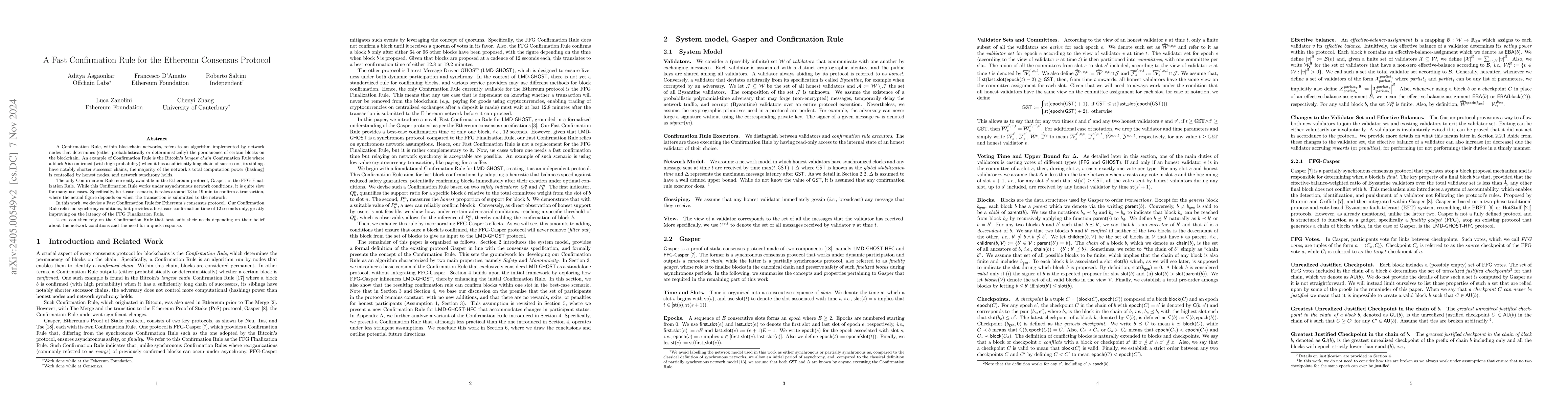 Thumbnail for A Confirmation Rule for the Ethereum Consensus Protocol