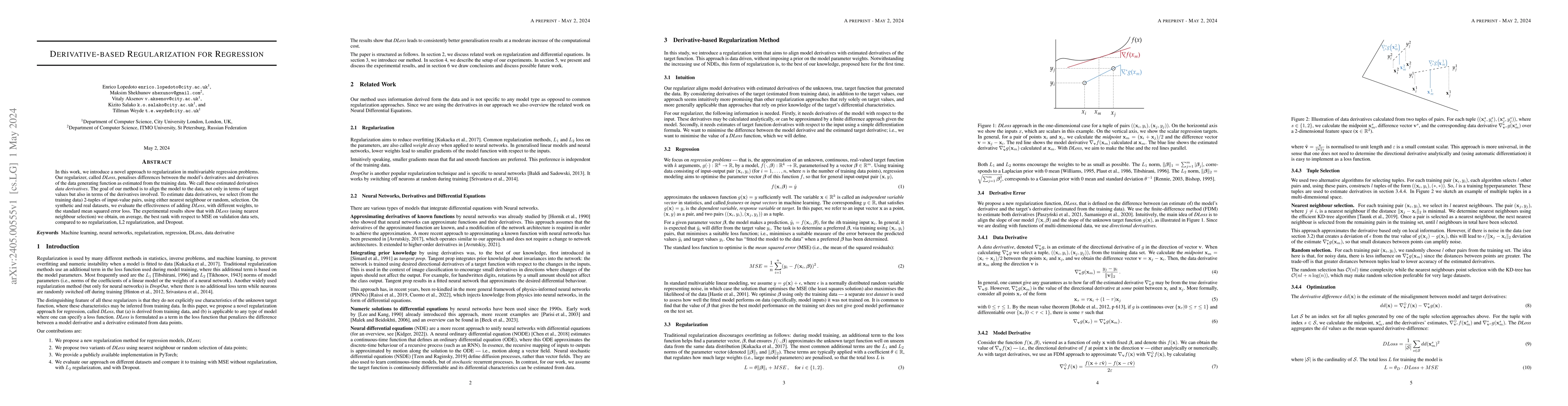 Thumbnail for Derivative-based regularization for regression