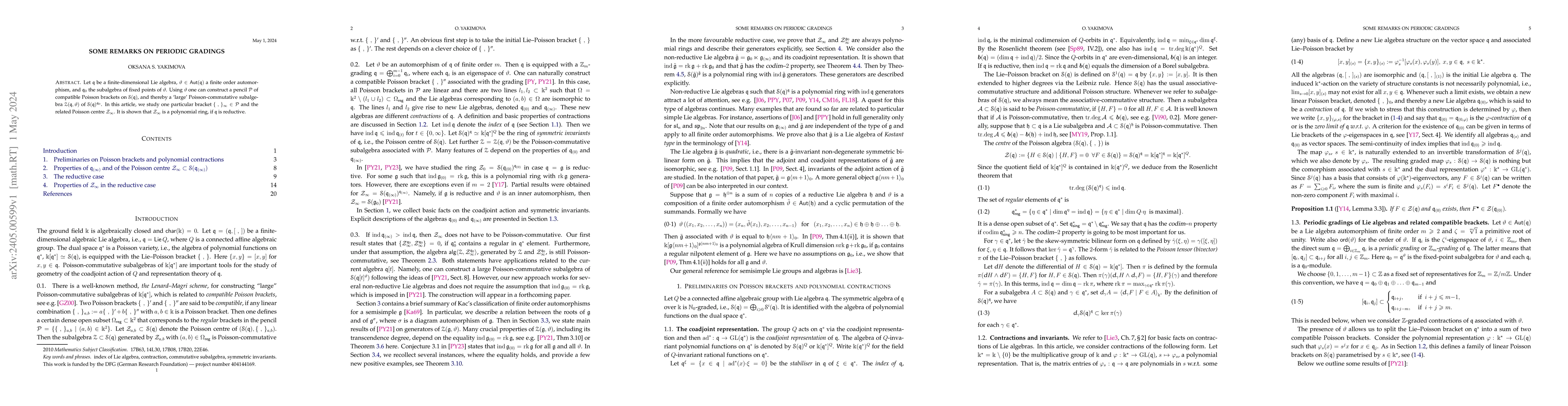 Thumbnail for Some remarks on periodic gradings