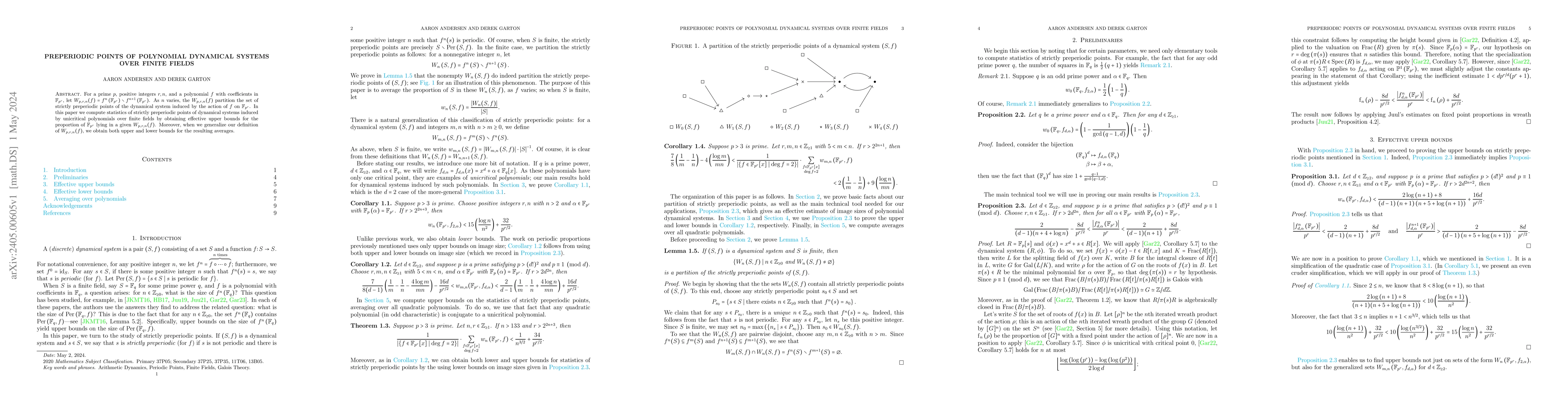 Thumbnail for Preperiodic points of polynomial dynamical systems over finite fields