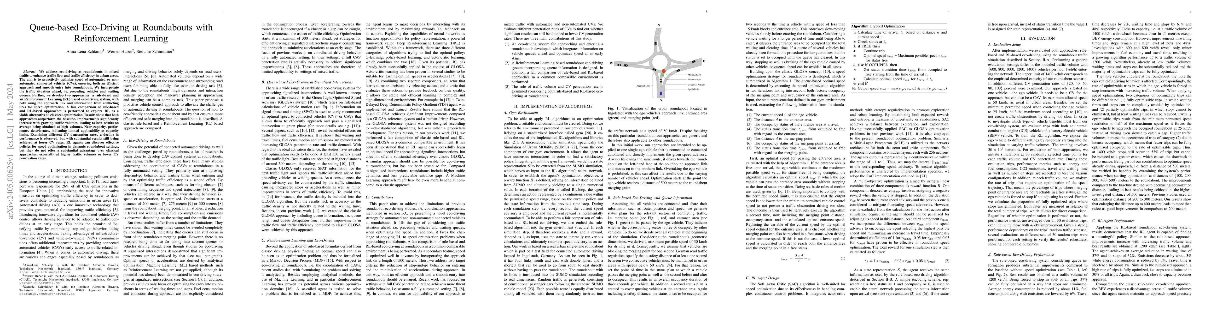 Thumbnail for Queue-based Eco-Driving at Roundabouts with Reinforcement Learning