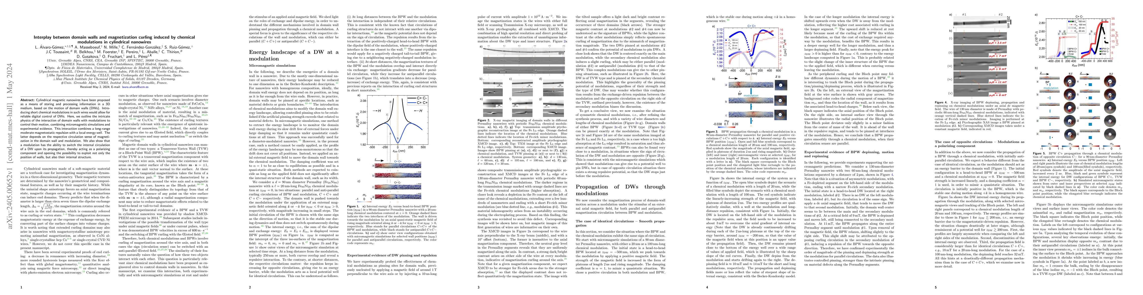 Thumbnail for Interplay between domain walls and magnetization curling induced by
  chemical modulations in cylindrical nanowires