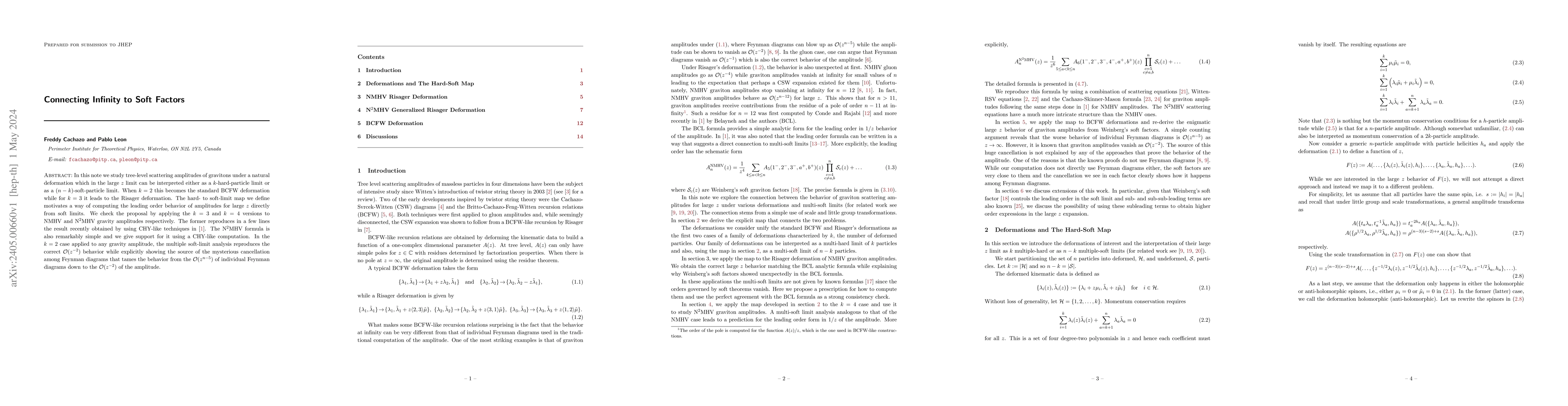 Thumbnail for Connecting Infinity to Soft Factors