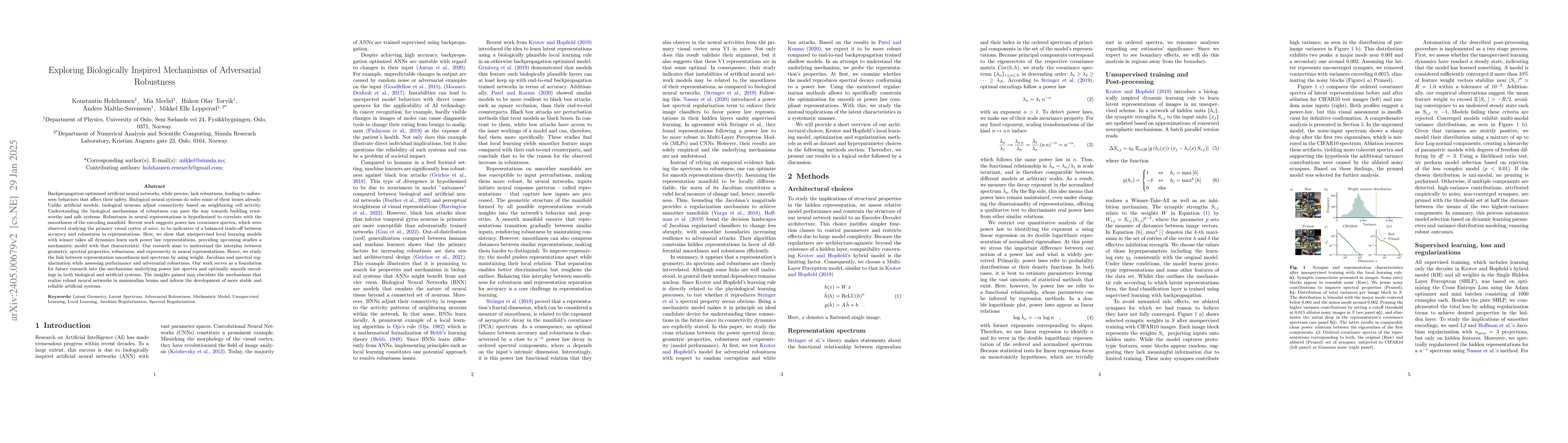 Thumbnail for Exploring mechanisms of Neural Robustness: probing the bridge between
  geometry and spectrum