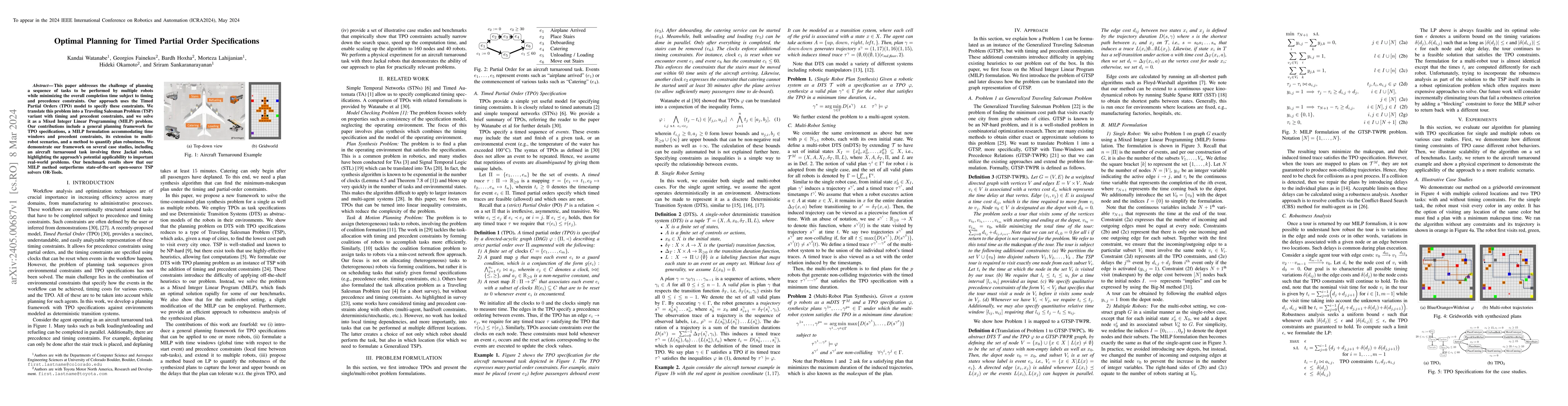 Thumbnail for Optimal Planning for Timed Partial Order Specifications