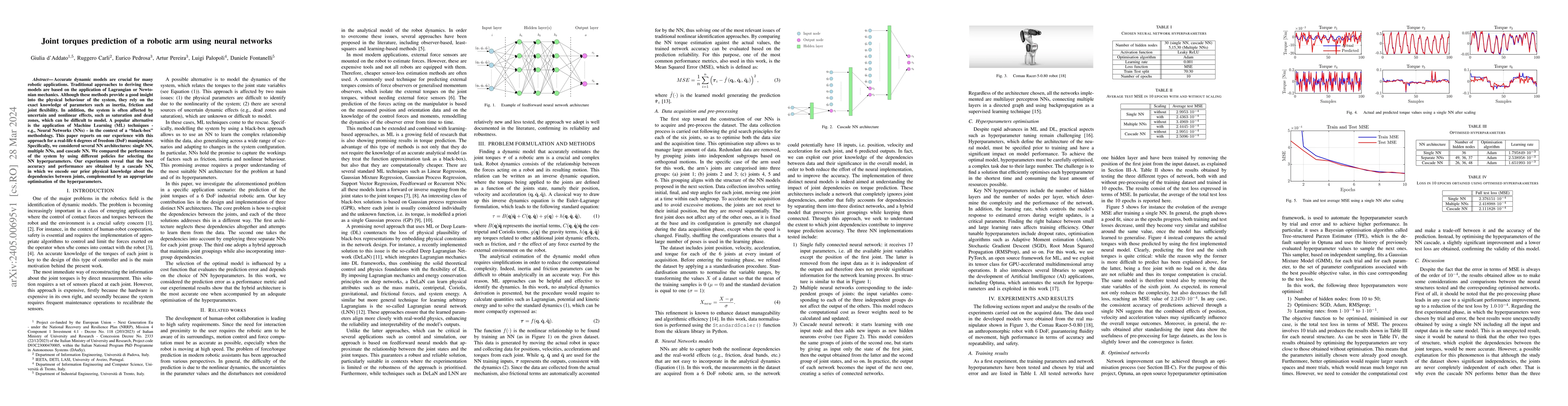 Thumbnail for Joint torques prediction of a robotic arm using neural networks