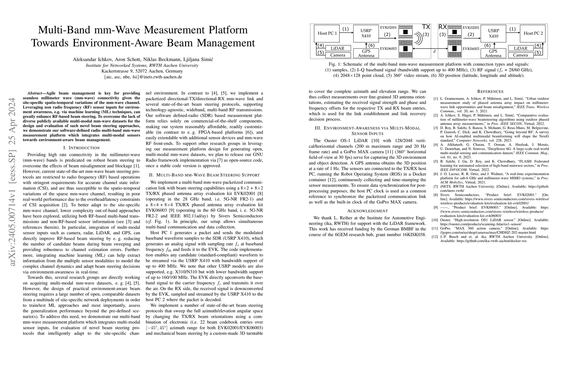 Thumbnail for Multi-Band mm-Wave Measurement Platform Towards Environment-Aware Beam
  Management