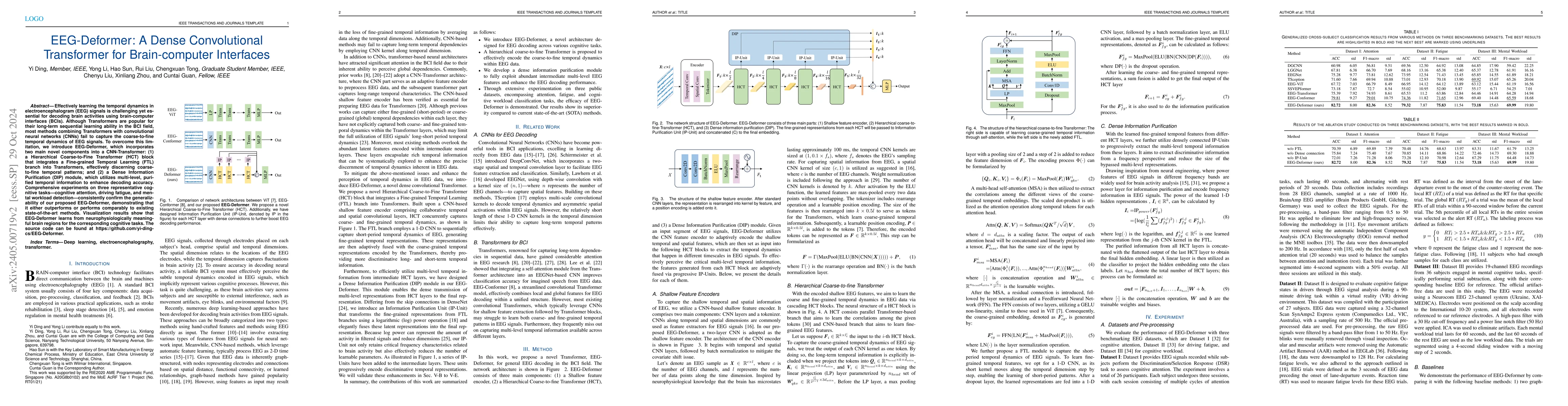 Thumbnail for EEG-Deformer: A Dense Convolutional Transformer for Brain-computer
  Interfaces