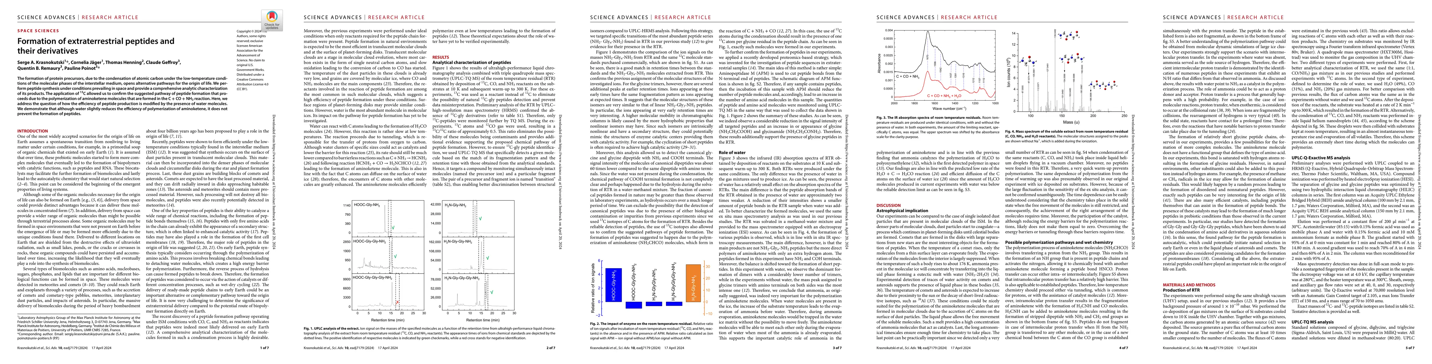 Thumbnail for Formation of extraterrestrial peptides and their derivatives