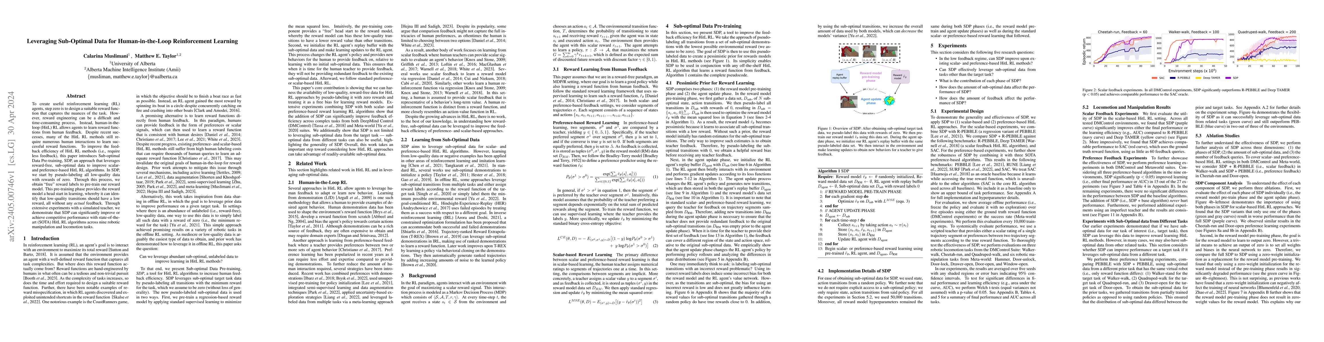 Thumbnail for Leveraging Sub-Optimal Data for Human-in-the-Loop Reinforcement Learning