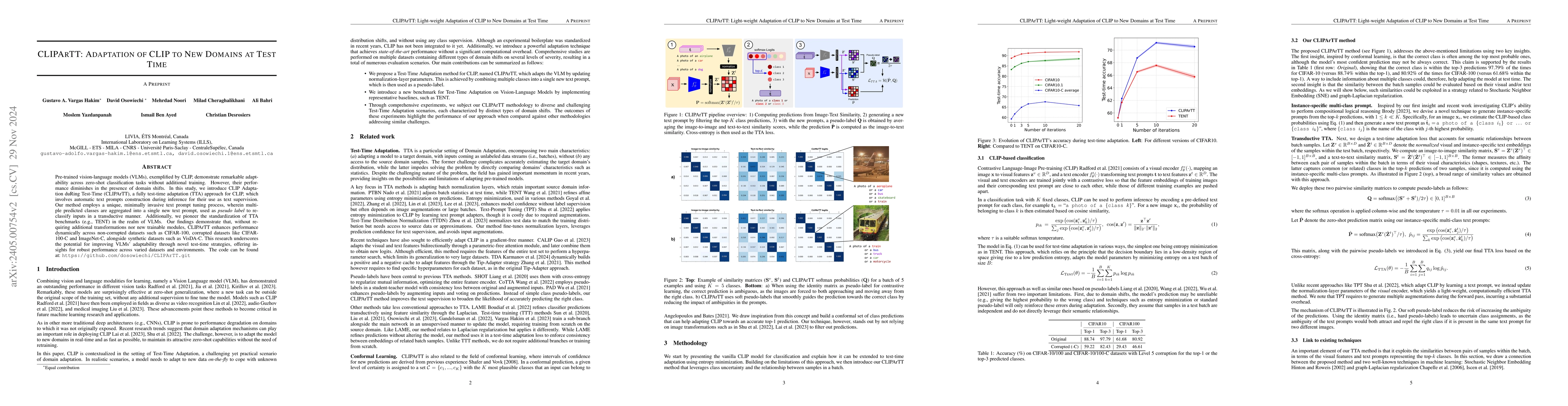 Thumbnail for CLIPArTT: Light-weight Adaptation of CLIP to New Domains at Test Time