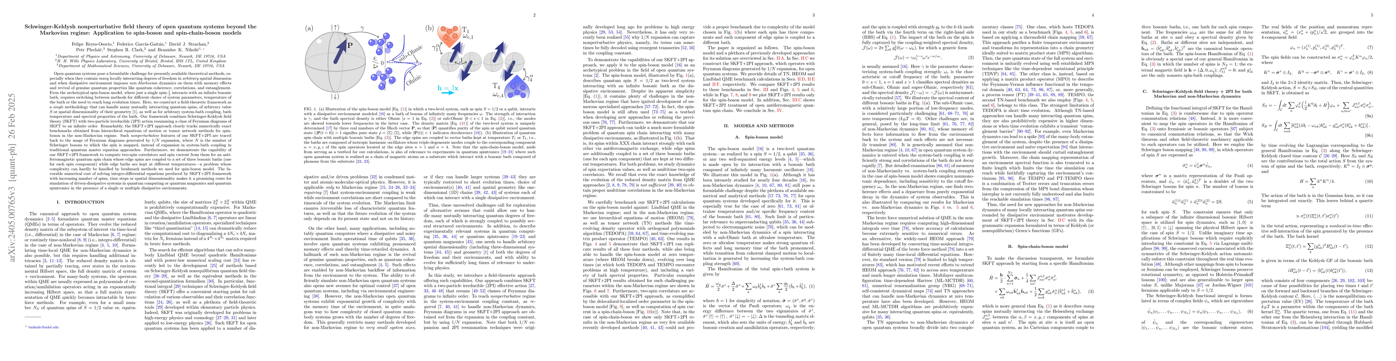 Thumbnail for Schwinger-Keldysh nonequilibrium quantum field theory of open quantum
  systems beyond the Markovian regime: Application to the spin-boson model
