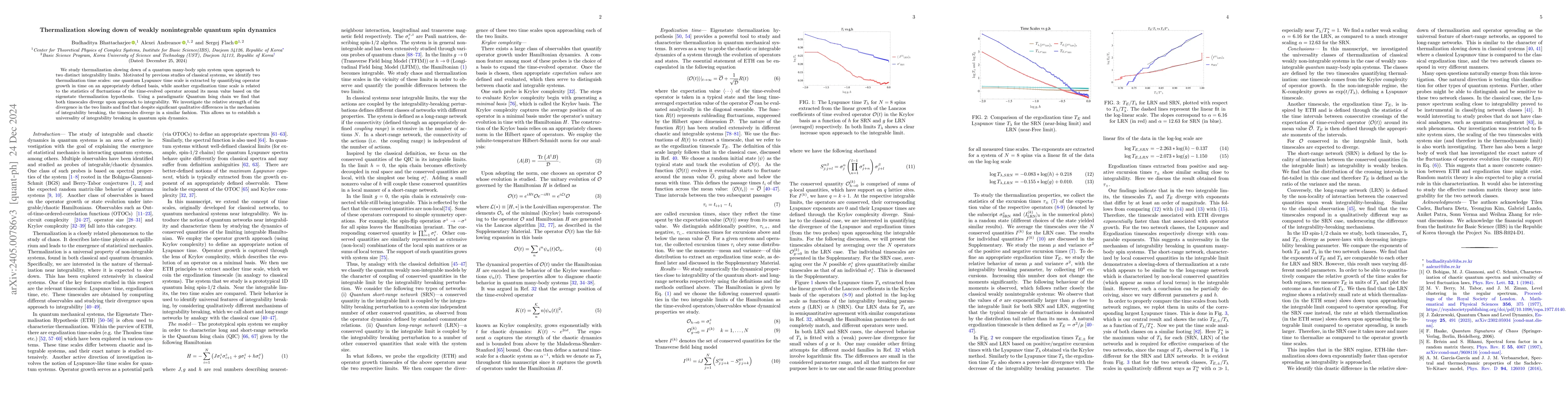 Thumbnail for Thermalization slowing down of weakly nonintegrable quantum spin
  dynamics