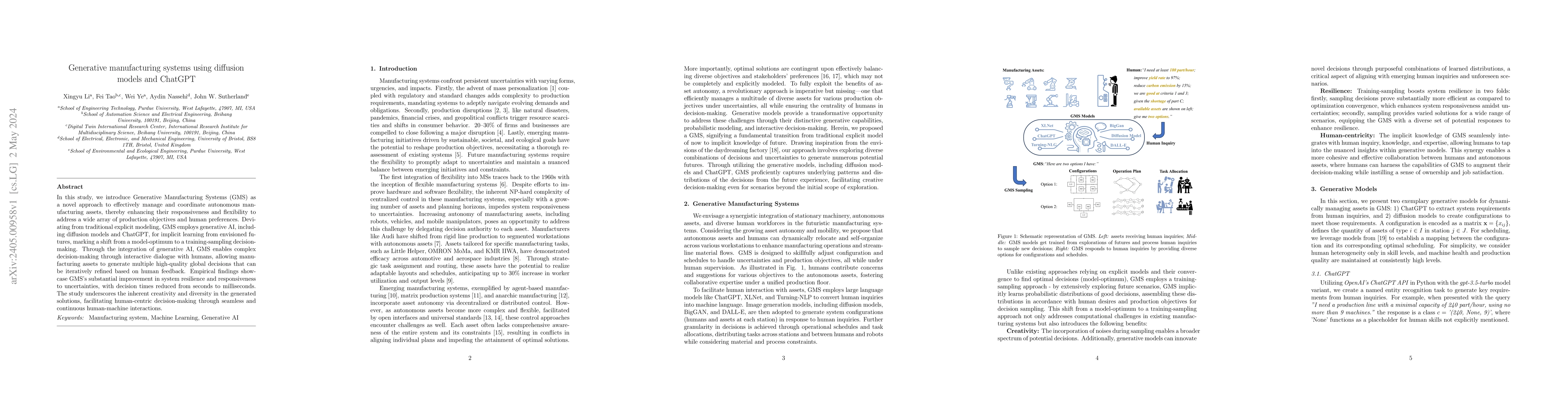 Thumbnail for Generative manufacturing systems using diffusion models and ChatGPT