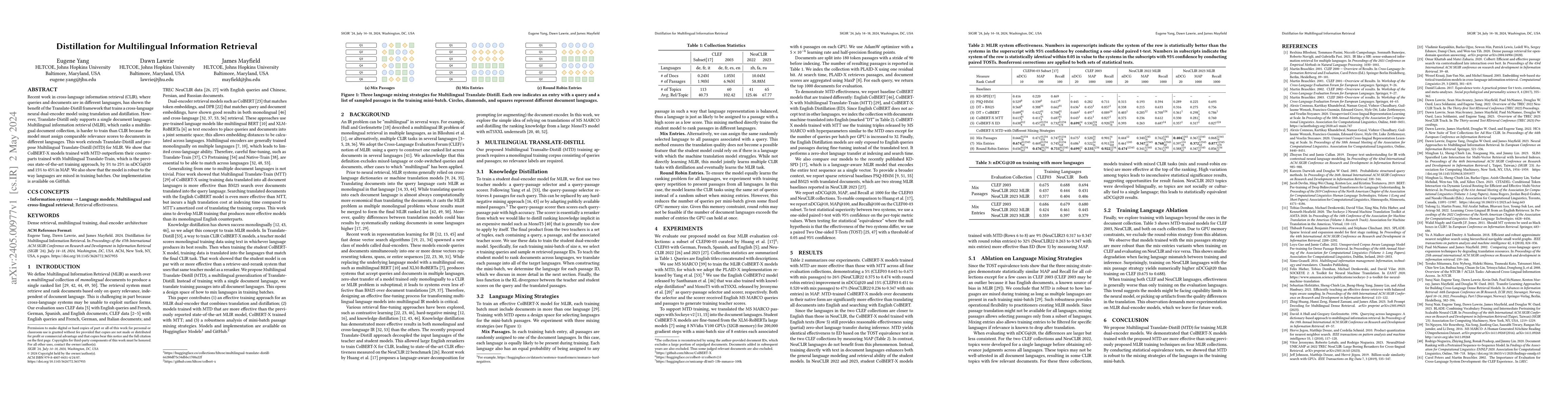 Thumbnail for Distillation for Multilingual Information Retrieval