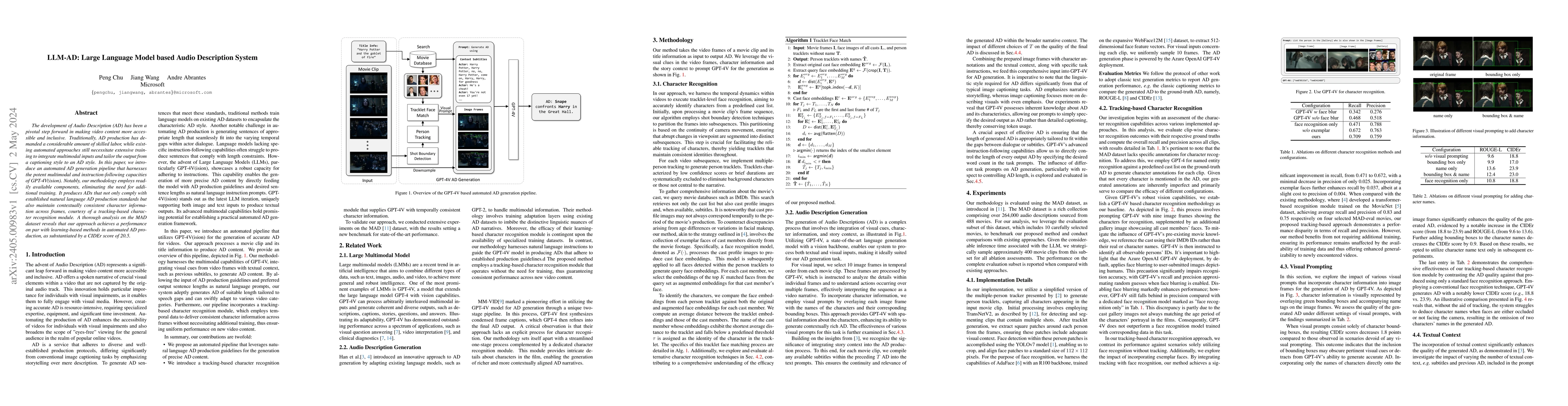Thumbnail for LLM-AD: Large Language Model based Audio Description System