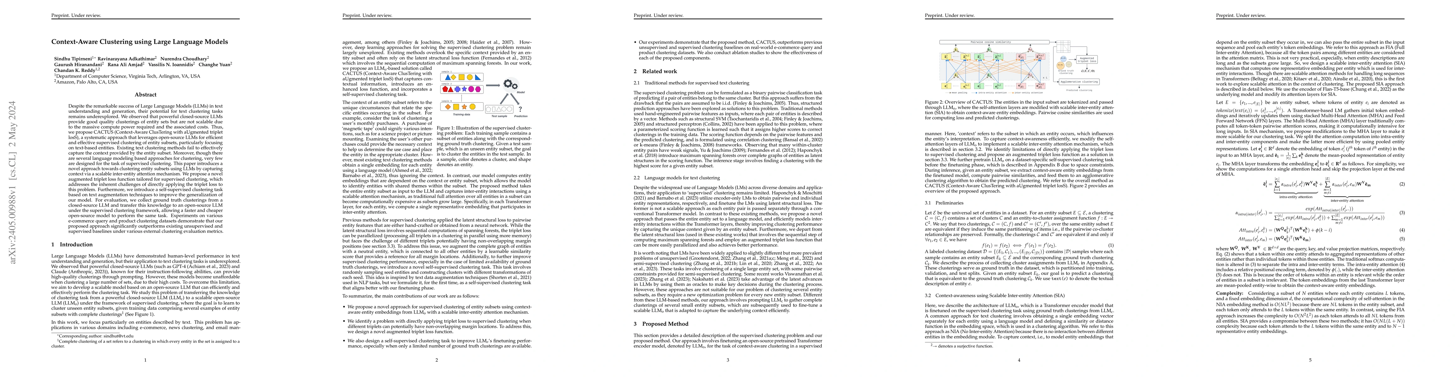 Thumbnail for Context-Aware Clustering using Large Language Models