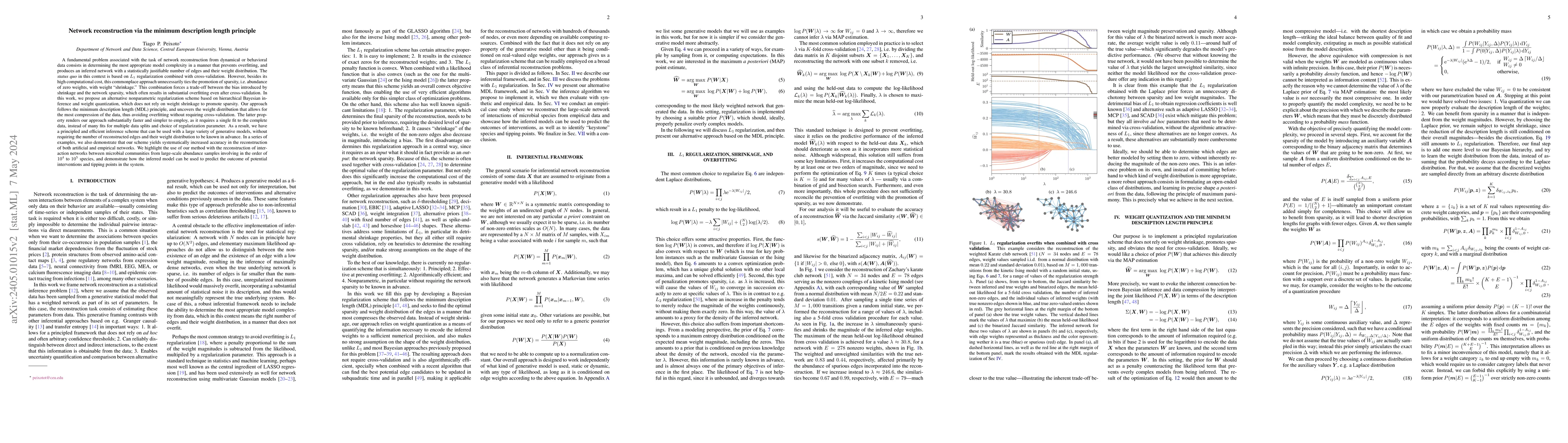 Thumbnail for Network reconstruction via the minimum description length principle