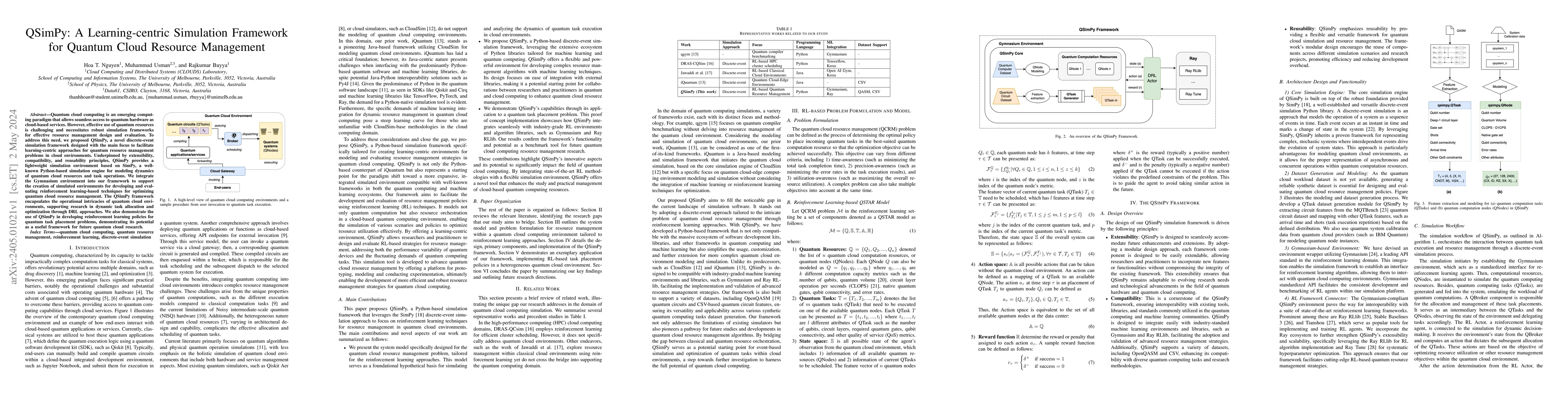 Thumbnail for QSimPy: A Learning-centric Simulation Framework for Quantum Cloud
  Resource Management