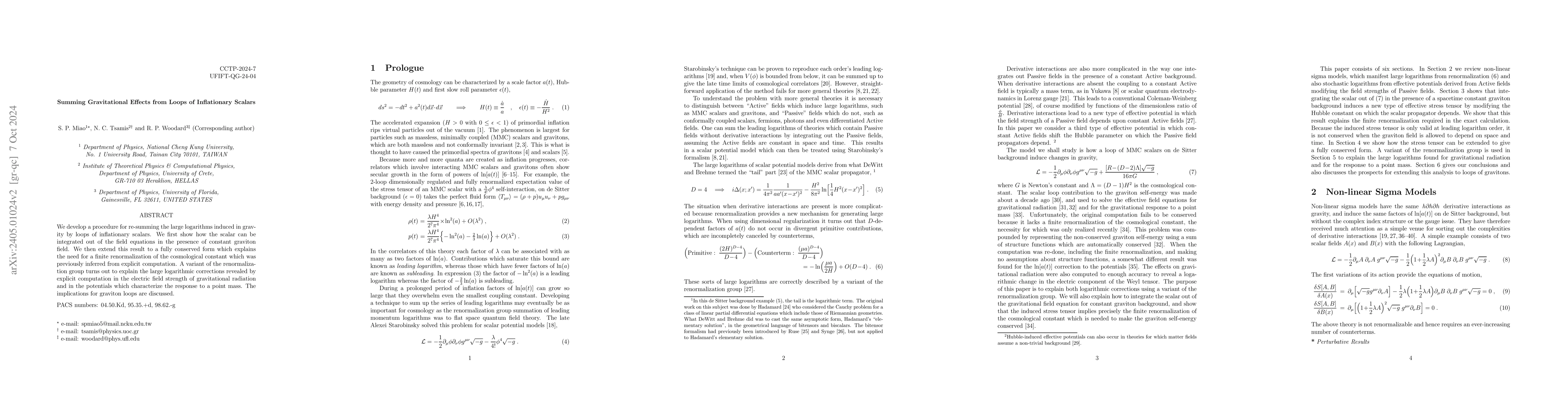 Thumbnail for Summing Gravitational Effects from Loops of Inflationary Scalars