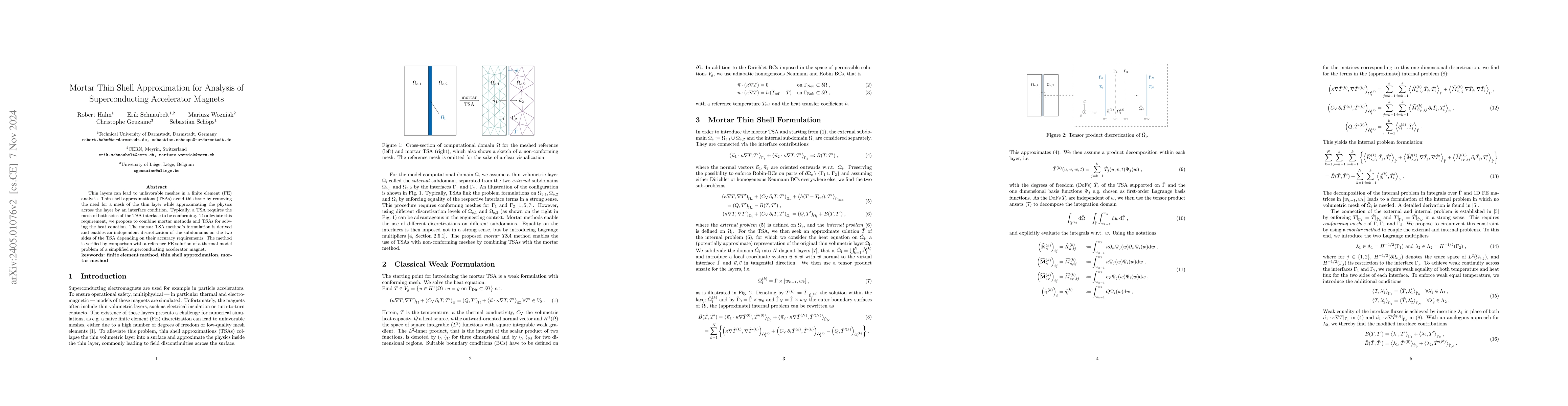 Thumbnail for Mortar Thin Shell Approximation for Analysis of Superconducting
  Accelerator Magnets