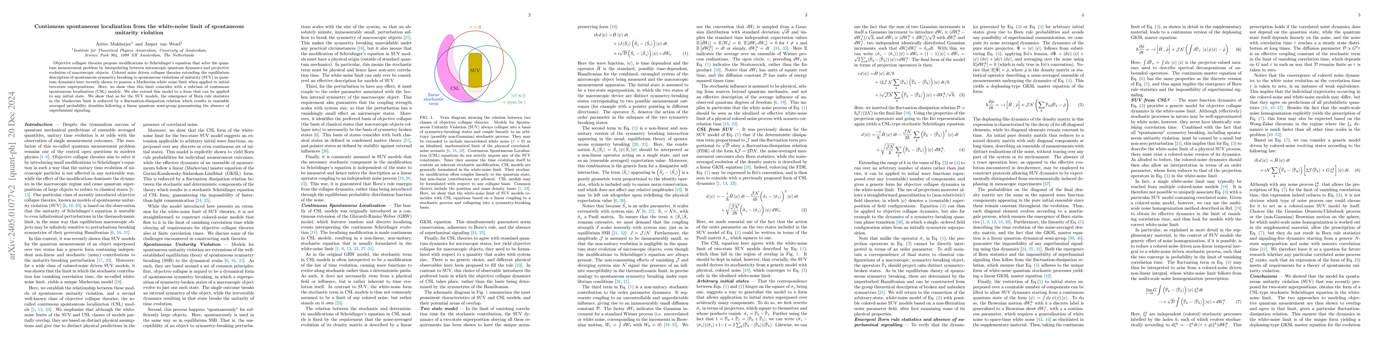 Thumbnail for Generic signalling-free white-noise limit for models of spontaneous
  unitarity violation