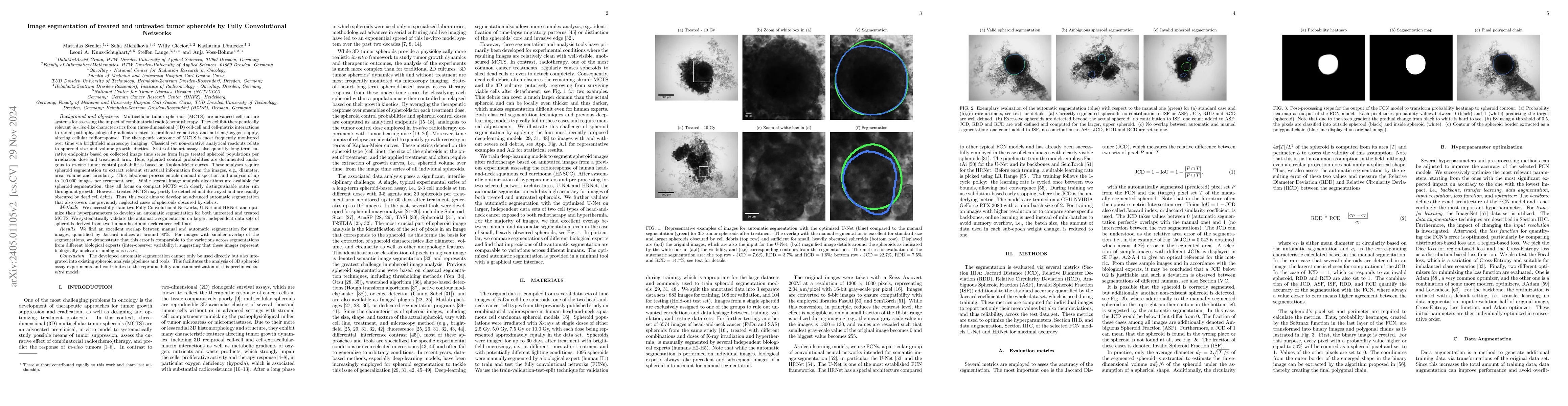 Thumbnail for Image segmentation of treated and untreated tumor spheroids by Fully
  Convolutional Networks