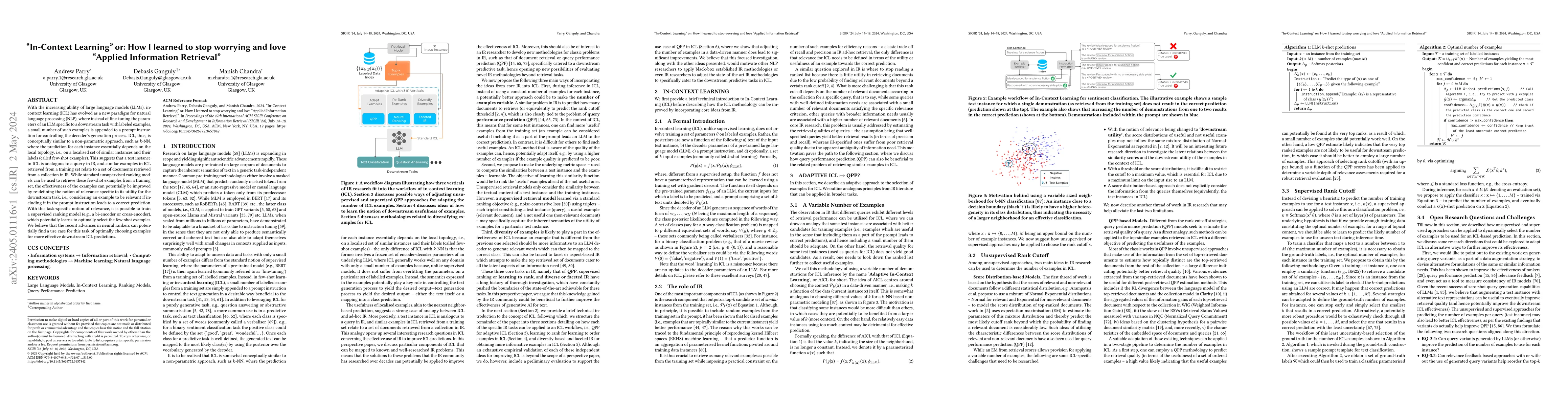Thumbnail for "In-Context Learning" or: How I learned to stop worrying and love
  "Applied Information Retrieval"