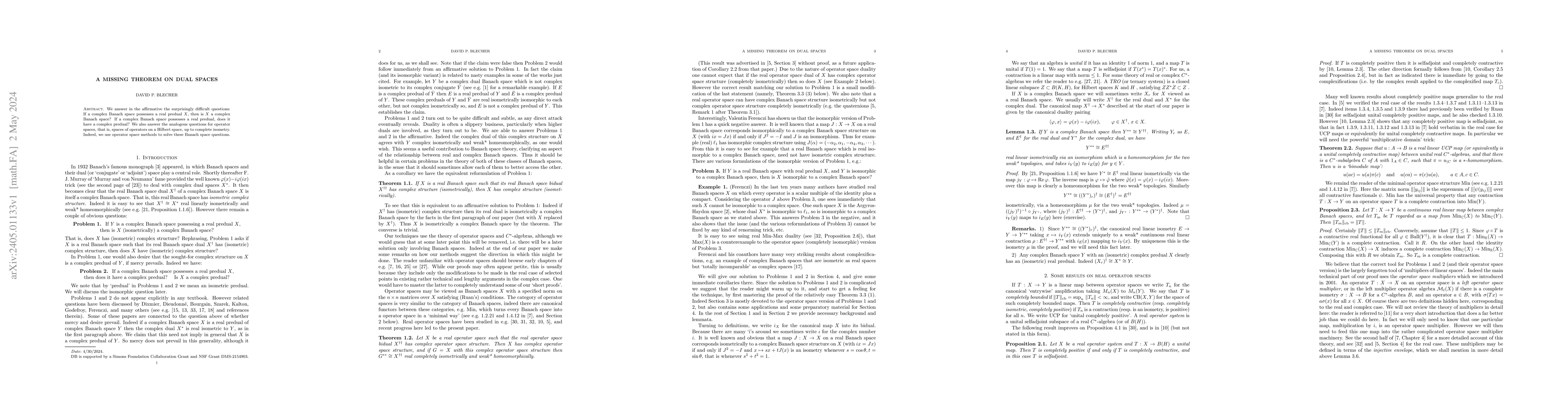 Thumbnail for A missing theorem on dual spaces