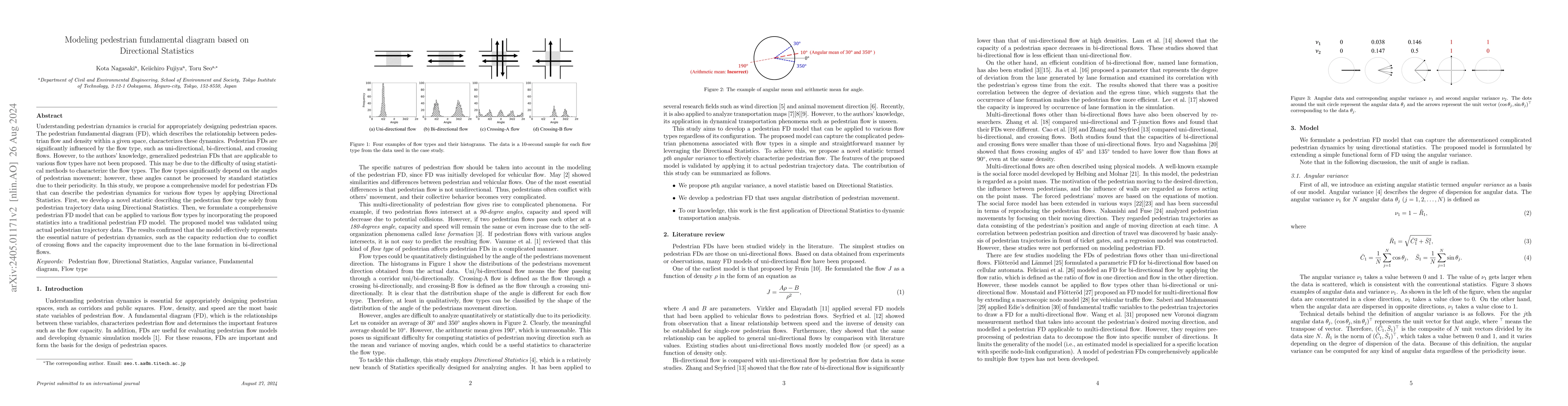 Thumbnail for Modeling pedestrian fundamental diagram based on Directional Statistics