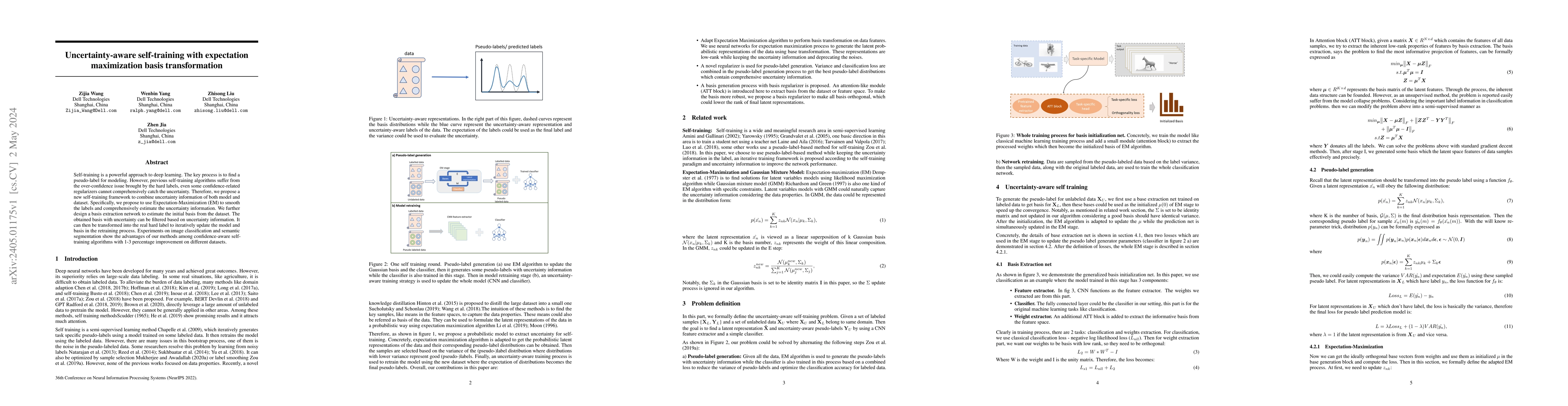 Thumbnail for Uncertainty-aware self-training with expectation maximization basis
  transformation