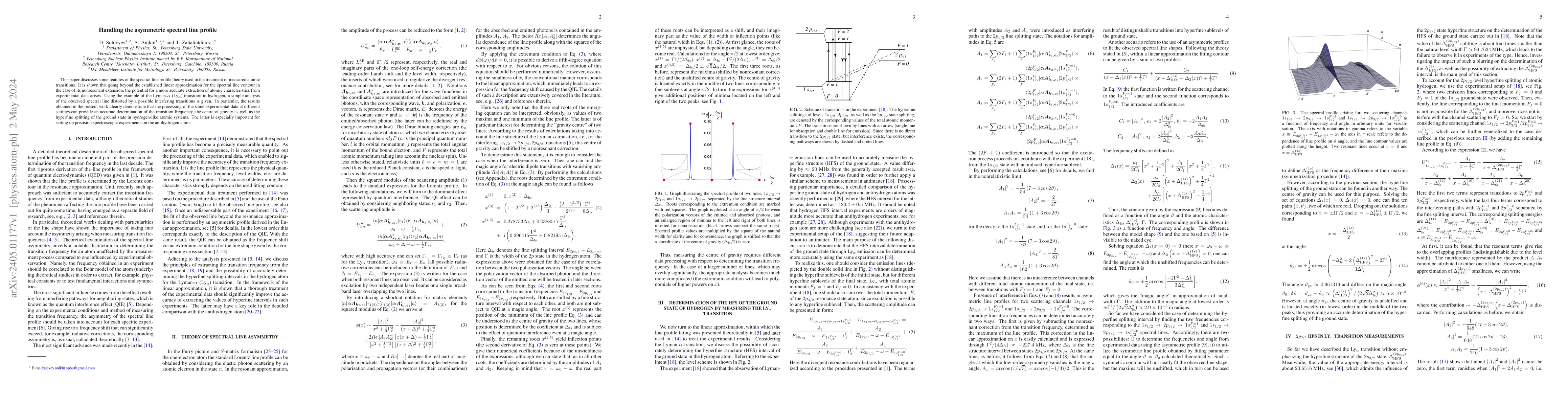 Thumbnail for Handling the asymmetric spectral line profile